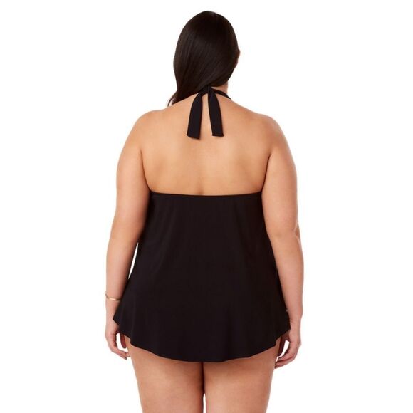 New! MAGICSUIT Sophie Plus Size Halter Tankini Swim Top Underwire Black Size 16W - Picture 2 of 5